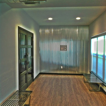 interior corrugated metal instalation