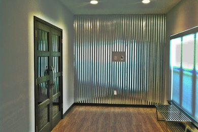 interior corrugated metal instalation
