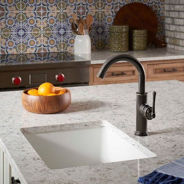 Quartz Classic Single Bowl Undermount Sink, White