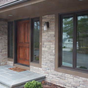 Exterior Stone Veneer using Cobble and Ledge Stones