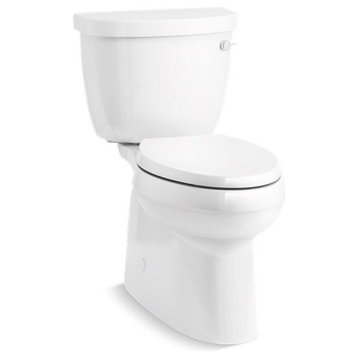 Kohler Cimarron 2-Piece Elongated 1.28 GPF Toilet With Skirted Trapway, White