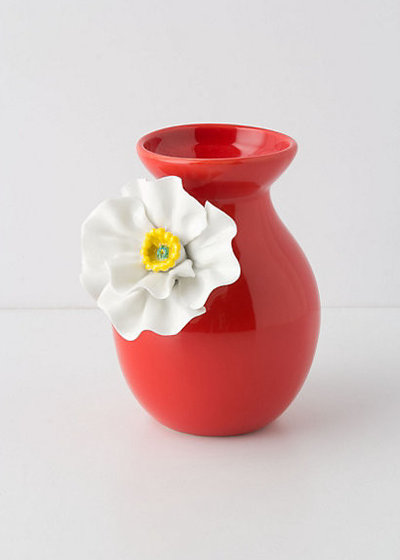 Contemporary Vases White Poppy Vase