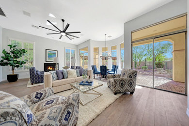 Living room - transitional living room idea in Phoenix