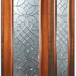 Prehung Side light Door 80 Wood Mahogany Savoy Full Lite Glass - Front Doors