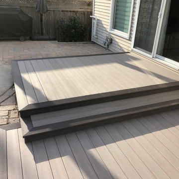 azek coastline and dark hickory