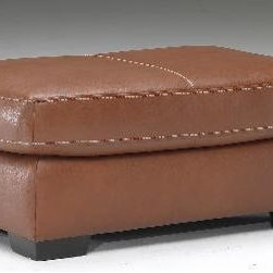 Natuzzi Editions Leather Ottoman B746 - Footstools And Ottomans