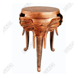 TRUNKED ELEPHANT STOOL - Furniture