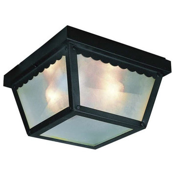 Trans Globe Smith 7" Outdoor Ceiling Light in Black