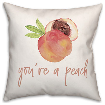 Youre Peach Fruit Pillow 18x18 Spun Poly Pillow
