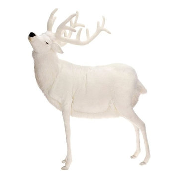 White Reindeer Stuffed Animal, Extra Large