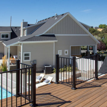 All-in-ONE: Pavilion, Deck, Diving Platform, Waterfall, Swimming FUN!