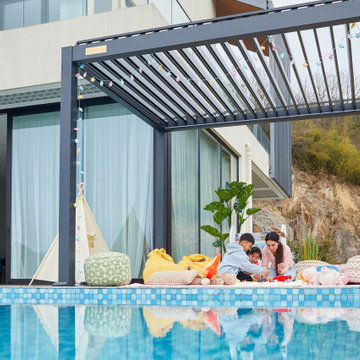 Reading & Playing under Pergola