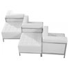 Hercules Imagination Series Leather 5-Piece Chair and Ottoman Set, White