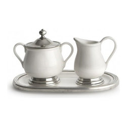 Arte Italica Tuscan Creamer & Sugar with Tray - Dinnerware