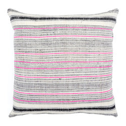 House of Cindy - Boho Hemp Stripe Pillow - Decorative Pillows