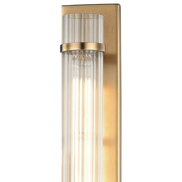 Shaw 1-Light LED Wall Sconce, Aged Brass