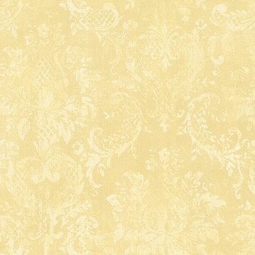 Stripes And Damasks, Classic Damask Stripes Cream Wallpaper Roll