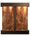 Aspen Falls Water Fountain, Brown Marble, Blackened Copper, Square