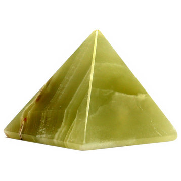 Natures Artifacts Multi Green Onyx Pyramids, 2"inch