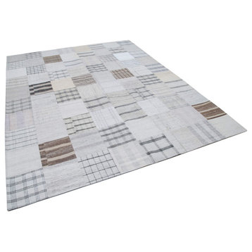Rug N Carpet - Handmade Turkish 8' x 9' 11'' Contemporary Patchwork Kilim Rug