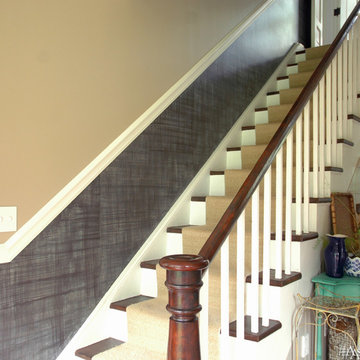 Painted Brushed Plaid Stairway