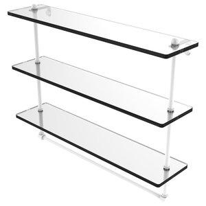 2 tier glass bathroom shelf