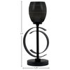 1-Light Table Lamp, Matte Black Finish, 5" Black Matrix Glass