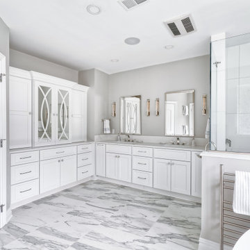 Clean White and Serene Master Bath