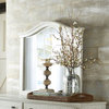 Modus Ella Solid Wood Beveled Glass Mirror in Weathered White Wash