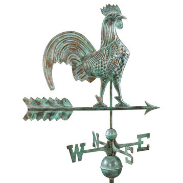 Good Directions 25" Rooster Weathervane, Blue Verde Copper