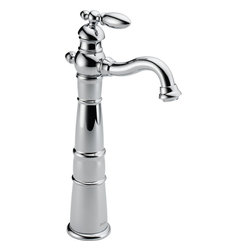 Delta Victorian&reg; Single Handle Centerset Lavatory Faucet with Riser - Less Pop-U - Bathroom Sink Faucets