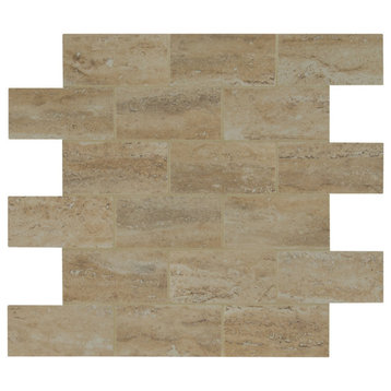 MSI NPIEVEN2X4P Pietra - 2" x 4" Brick Joint Mosaic Tile - Glossy - Sand