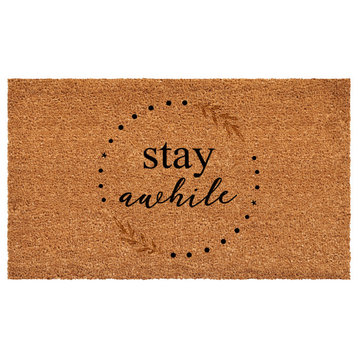 Calloway Mills Stay A While Wreath Doormat, 24" X 36"