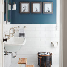 salle de bain bleue