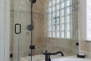 Inspiration for a mediterranean bathroom remodel in Houston