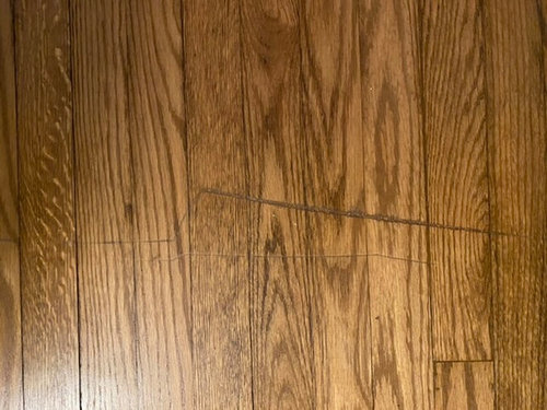 Hardwood floor gouge