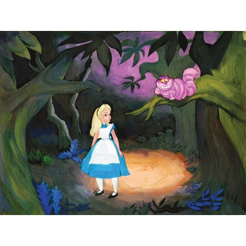 Disney Fine Art The Cat Only Grinned by Jim Salvati, Gallery Wrapped Giclee