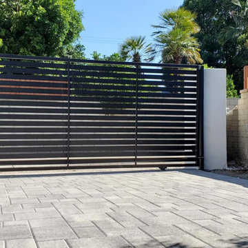 Automatic Driveway Sliding Gate with Pedestrian Gate - Liftmaster