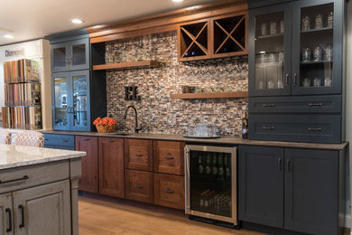 Inspiration for a transitional home bar remodel in Nashville