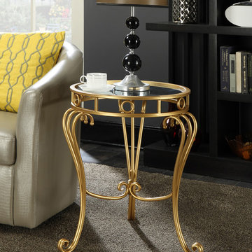 Gold Coast Julia Decorative Mirrored End Table