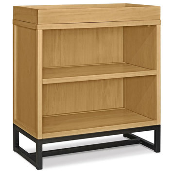 Modern Bookcase, Pine Frame With Open Storage Shelves & Changing Top, Honey