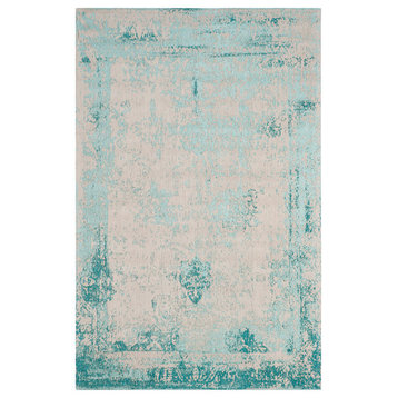 Safavieh Classic Vintage Collection CLV125 Rug, Turquoise, 5' X 8'