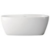 Luna 67 Inch Acrylic Double Ended Freestanding Tub - No Faucet Drillings