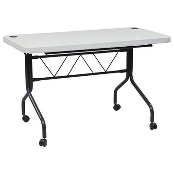 4' Resin Multi Purpose Flip Table With Locking Casters