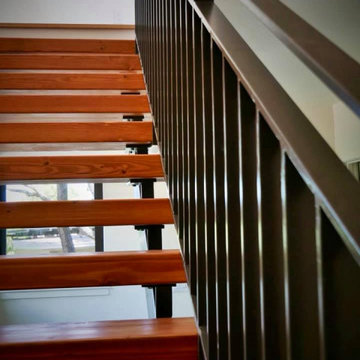 Custom Stair Risers and Rail