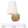 Nolita Alturas Gold, Cased White Glass Glass 1 Light Sconce Wall