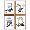 Set of Four Laundry Themed Wall Art