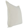 Amy 100% Linen 22" Square Throw Pillow, Ivory