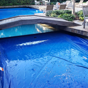 Automatic Pool Cover on Freeform swimming pool