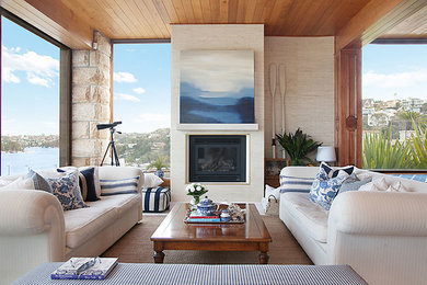Design ideas for a beach style home design in Sydney.